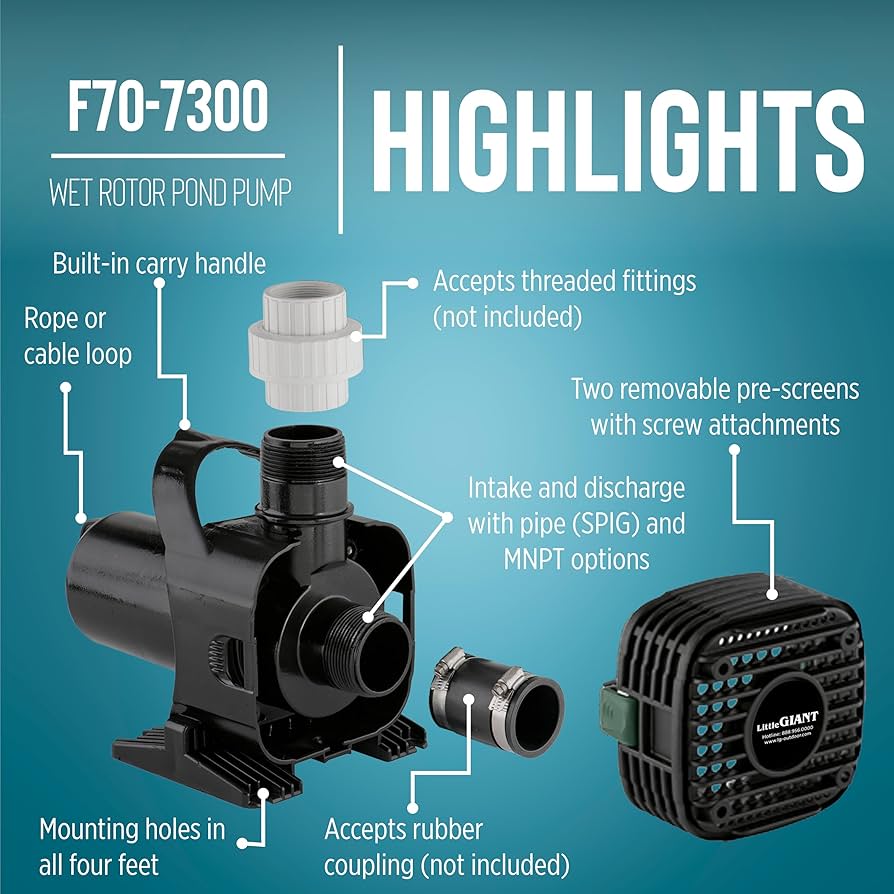 Amazon.com: Little Giant 566729 7365 GPH Wet Rotor Pump with